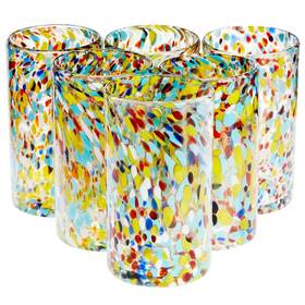 Okuna Outpost 843128109916 Hand Blown Mexican Glassware - Confetti Glasses For