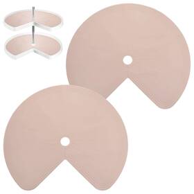 Gusgd44 Omistar 2 Pcs 27 Inch Lazy Susan Shelf Liner Non-slip Thermal Silicone Circle Kitchen L