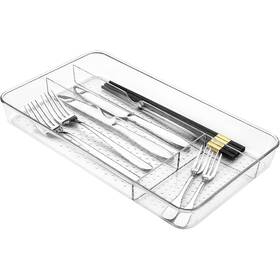 6-compartment Ondisplay 749403011687 Premium Clear Acrylic Kitchen Cutlery Drawer Organizer Tray Insert