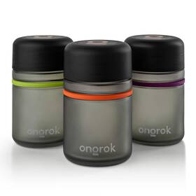 Ongrok 628242500326 Glass Storage Jar 180ml 3 Pack Uv Herb/spice With Child Resista