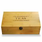 Oqdalwkola General Multikeep Adjustable Tea Box Bag Storage Organizer Bamboo