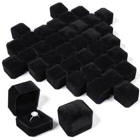 5313pmqx6389 Oqqlin 36 Pcs Black Velvet Ring Boxes Bulk 2.13 X 1.97 1.54 Inch Rings Case Earri
