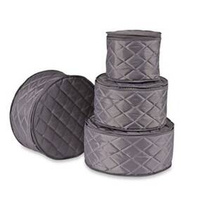 Org 444600768074 Fine China Storage - Set Of 4 Quilted Cases Dinnerware 12 Inch 9.5 8 7