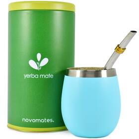 Organic Deal 738944587027 Novomates Yerba Mate Kit With Double Wall Stainless Steel 8 Ounces Teal Organic Deal 738944587027 Novomates Yerba Mate Kit With Double Wall Stainless Steel 8 Ounces Teal