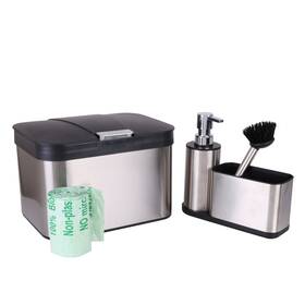 Organize It All 014982499103 Stainless Steel Compost Bin Set With