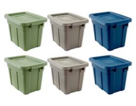 Sr0416 Organize Your Home Small Spaces Colorful Storage Bins With Lids 6 Pack Stackable Plastic