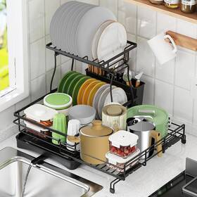 Or168drb Oroonoko 2 Tier Extendable Dish Drying Rack Large Drainer For Kitchen
