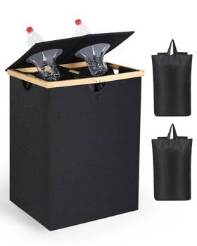 140l Otraki 198715245714 Recycling Bin With Lid 2 Compartments Large Home Sorte