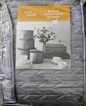 Our Table 444800415068 New Quilted Dinnerware Storage 6 Pieces Our Table 444800415068 New Quilted Dinnerware Storage 6 Pieces