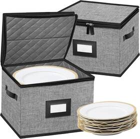 Ouruer 445004435442 China Storage Containers-quilted Dish Containers With Lid Hard Shell For