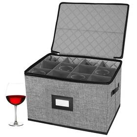 Lh-hjb-07 Ouruer China Storage Containers Hard Shell-quilted Wine Glass Boxmovi