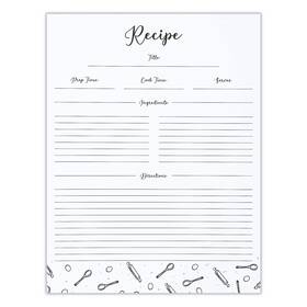 Outshine 755003246831 Premium Recipe Paper For 8.5 Inch X 11 Binders Farmhouse Design 50 Shee