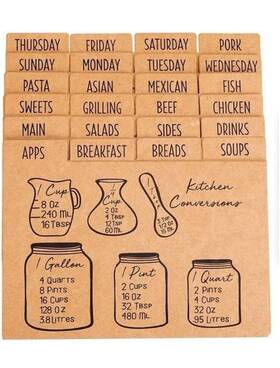 8541974178 Outshine Premium Kraft Recipe Cards Dividers 4x6 With Tabs Set Of 24 Box Di