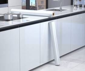 Oxdigi 609301497627 White Paper Decorative 24 X 196 Inches For Cabinets Countertops Kitchen Gloss