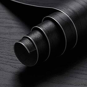 Oxdigi 609301552951 Black Wood Contact Paper - 23.6 X 196 Inches Self-adhesive Removable And W