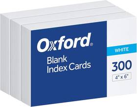 10002ee Oxford Blank Index Cards 4 Inch X 6 White 300 Count 1 Pack