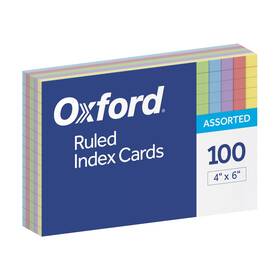 34610 Oxford Ruled Color Index Cards 4 Inch X 6 Assorted Colors 100 34610 Oxford Ruled Color Index Cards 4 Inch X 6 Assorted Colors 100
