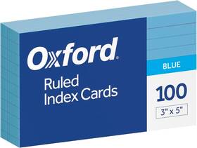 7321-blu Oxford Ruled Color Index Cards 3 Inch X 5 Blue 100 Count Pack Of 1