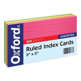 81300ee Oxford 3 X 5 1-pack Assorted Glow Orange Pink Green Yellow