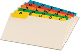 Oxf04635 Oxford 04635 Laminated Tab Index Card Guides Alpha 1/5 Manila