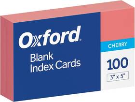 Oxf7320che Oxford Blank Color Index Cards 3 Inch X 5 100 Count Pack Of 1 Cherry