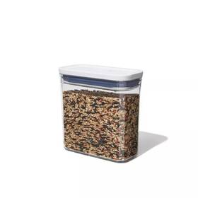 11234900 Oxo Pop 1.2 Quart Plastic Slim Rectangle Airtight Food Storage Container White 11234900 Oxo Pop 1.2 Quart Plastic Slim Rectangle Airtight Food Storage Container White
