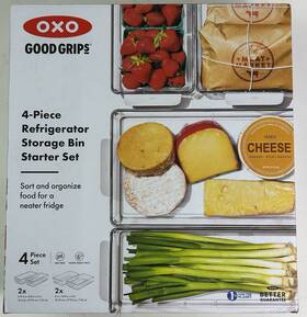 48765 Oxo Refrigerator Storage Bin Stater Set 4 Piece 48765 Oxo Refrigerator Storage Bin Stater Set 4 Piece