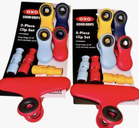 Oxo 840097701691 Two Good Grips Collection 8 Piece Assorted Bag Clip Set. New Oxo 840097701691 Two Good Grips Collection 8 Piece Assorted Bag Clip Set. New