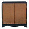 Hm-p020075 P020075 Delacora Lue Wide Hardwood Cabinet With Copper Doors 715709401125