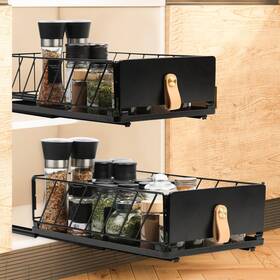 Pah-026 Pailisiya No Drill Pull Out Organizer Drawer Slide Nano Adhesive Mesh Basket With G