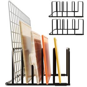 Cbj01 Pajwithl Cookie Sheet Organizer For Cabinet Cutting Boards Baking Sheets P