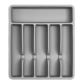 Pantrymade 850067290155 Silicone Silverware Drawer Organizer Non-slip Utensil Holder For ... Fas