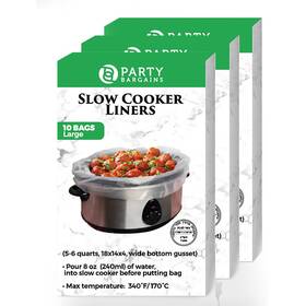 Party Bargains 729940032628 30 Bags Slow Cooker Liners - Fits 5-6 Quarts 18 X 4 14 Inch