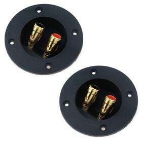 Frs0485 Pastlla 2pcs 3 Inch X Speaker Box Terminal Cup Diy Double Binding Round Gold Plate Pus