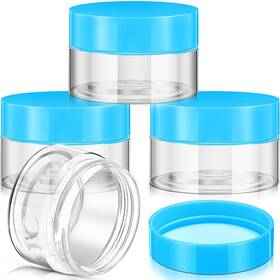 Hz4409 Patelai 4 Pieces Round Wide-mouth Leak Proof Plastic Container Jars With Lids