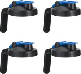 Pta230618tt000312 Patikil Mason Jar Pour Spout Lids With Handle 4 Pcs Wide Mouth Black/blue