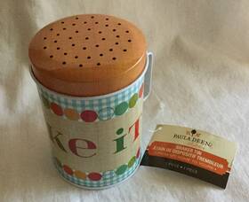 Paula Deen 840341674481 New 2011 Metal Salt Sugar Pepper Spicer Shaker Tin