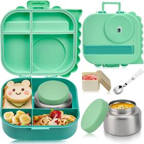 4-compartment  Pawtong Hb-lz008 Bento Lunch Box With Thermo Adjustable Dividers
