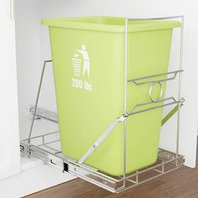 Tcp002 Pbugac Upgraded Stainless Steel Pull-out Trash Can Holder Heavy-duty Slide-out Cabi Tcp002 Pbugac Upgraded Stainless Steel Pull-out Trash Can Holder Heavy-duty Slide-out Cabi