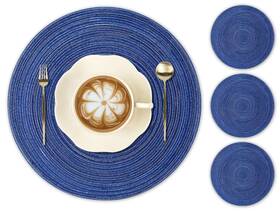 Pecula 774882081678 Round Braided Placemats 15inch Set Of 4 Non-slip Pla Pecula 774882081678 Round Braided Placemats 15inch Set Of 4 Non-slip Pla