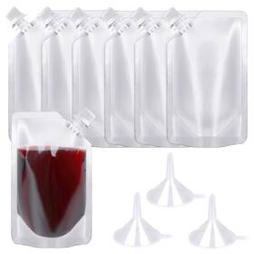 A001 Pecula 24 Pcs Plastic Flasks 8 Oz Concealable And Reusable Drink Pouches Leak-proo A001 Pecula 24 Pcs Plastic Flasks 8 Oz Concealable And Reusable Drink Pouches Leak-proo