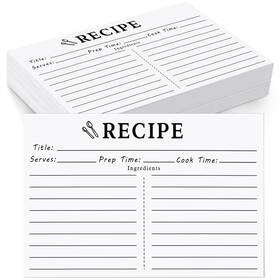 Tf001 Pecula 100 Count Recipe Cards 3x5 White Double Sided Tf001 Pecula 100 Count Recipe Cards 3x5 White Double Sided