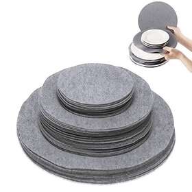 Pehciroe 558386195533 96 Pack Felt Plate Dividers Protectors Thick Round Separators Pad