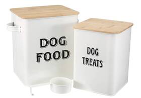Cw-190403-c532-dog Pethiy Dog Food And Treats Storage Tin Containers Set With Scoop For Dogs-tig
