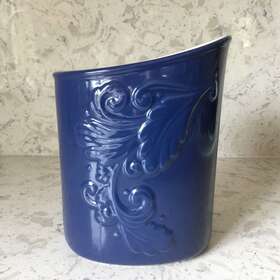 Pfaltzgraff 025398683420 Weir In Your Kitchen Cobalt Blue Ceramic Utensil Holder Crock Pfaltzgraff 025398683420 Weir In Your Kitchen Cobalt Blue Ceramic Utensil Holder Crock