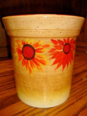 474c6090 Pfaltzgraff Evening Sun-pfaltzgraff 5x 6.5 Utensil Holder Yellow Orange Sunflower Brown I25