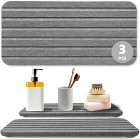 Sdt-3 Phafaloop 3pcs Water Absorbing Stone Trays Fast Drying Diatomite Sink Tray Gray