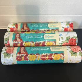 Pioneer Woman 075353983232 3 Rolls The Sweet Rose Non Adhesive Shelf Liner 12in X 10ft New