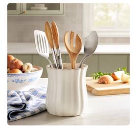 Pioneer Woman 085081717719 Colette Utensil Holder Crock Stoneware - New Hard To Find