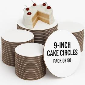 Pizety 721706167599 9 Inch Cake Circles Pack Of 50 Round Corrugated Cardboard Boards